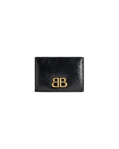 Balenciaga Monaco mini-brieftasche - Schwarz