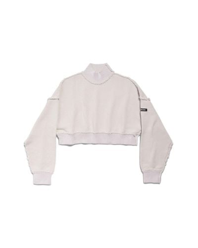 Balenciaga Large cropped pullover - Weiß