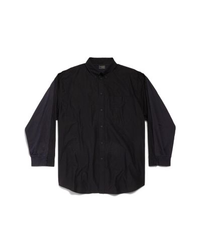 Balenciaga Camisa hybrid stencil type oversize - Negro
