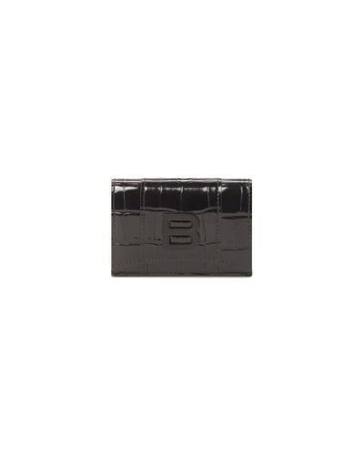 Balenciaga Hourglass Mini Wallet - Black