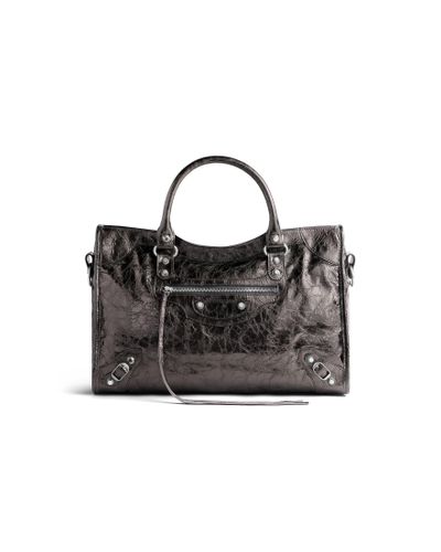 Balenciaga Le City Medium Bag Metallized - Black