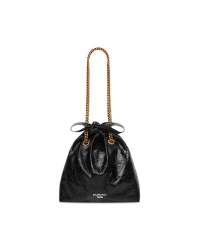 Balenciaga Crush Small Tote Bag - Black