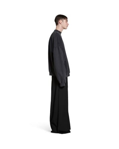 Balenciaga Pierced Round Sweatshirt Oversized - Black