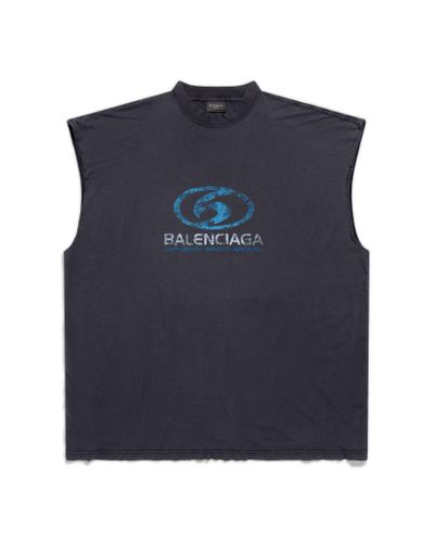 Balenciaga Surfer Ärmelloses oversized-t-shirt - Blau