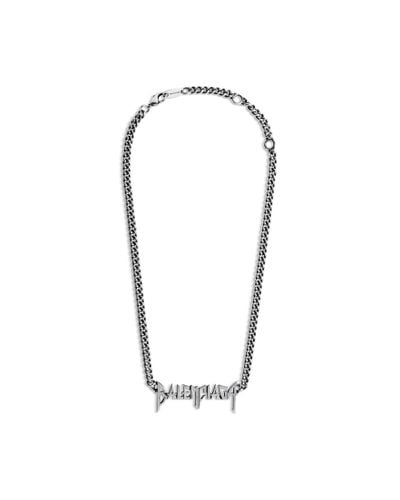 Balenciaga Typo Metal Necklace - Metallic