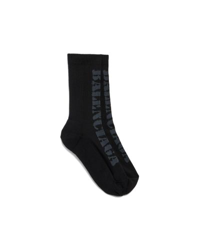 Balenciaga Stencil Type Socks - Black