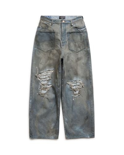 Balenciaga Patched pockets baggy jeans - Grau