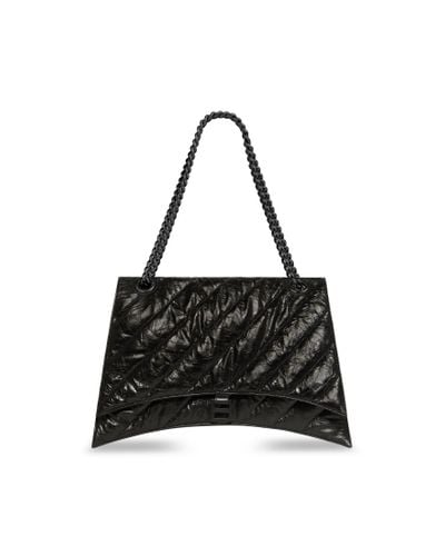 Balenciaga Crush Large Chain Bag Quilted - Black