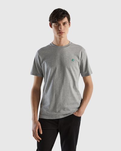 Benetton Basic-t-shirt Aus 100% Bio-baumwolle - Schwarz
