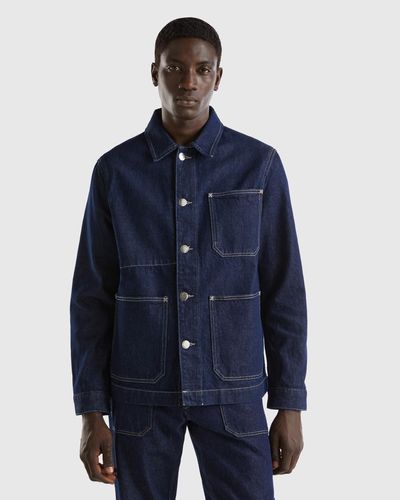 Benetton Workwear Denim Jacket - Blue