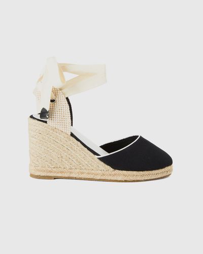 Benetton Black Rope Wedges