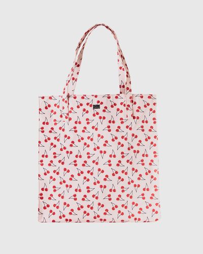 Benetton Shopping Bag In Rosa Mit Kirschen - Rot