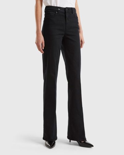Benetton Flared Stretch Jeans - Black