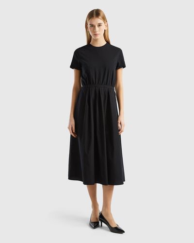 Benetton Long Cotton Dress - Black