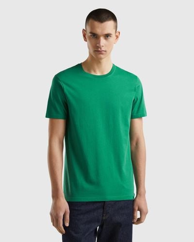 Benetton Camiseta Verde Oscuro