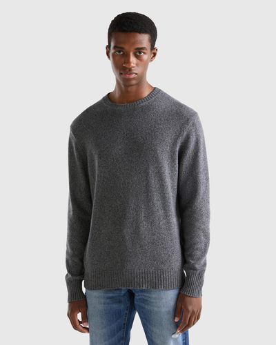 Benetton Pull Col Rond En Melange De Laine Et Cachemire Homme Benetton pour homme en coloris Vert Lyst