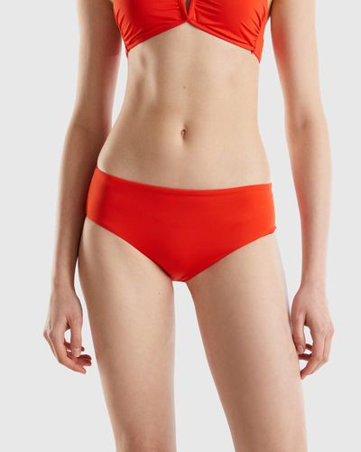 Benetton Braguita De Bikini Escotada De Econyl® - Rojo