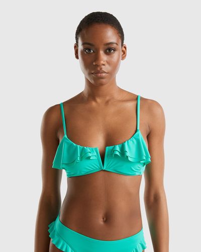 Benetton Brassiere Bikini Top In Econyl® - Blue