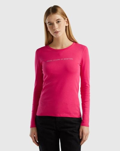 T-shirts Online up Women off Benetton UK 32% Lyst | to Sale for |