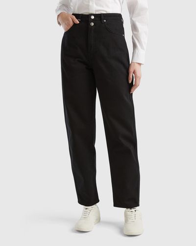 Benetton Pantaloni Mom Fit - Nero