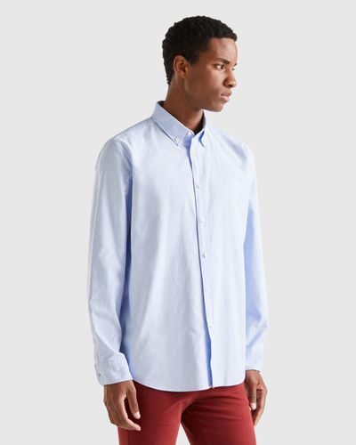 Benetton Slim Fit Button Down Shirt - White