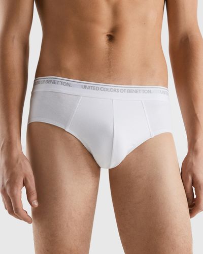 Benetton Slip Aus Elastischer Bio-baumwolle - Schwarz