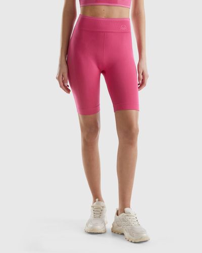 Benetton Seamless Sports Cycling Leggings - Red
