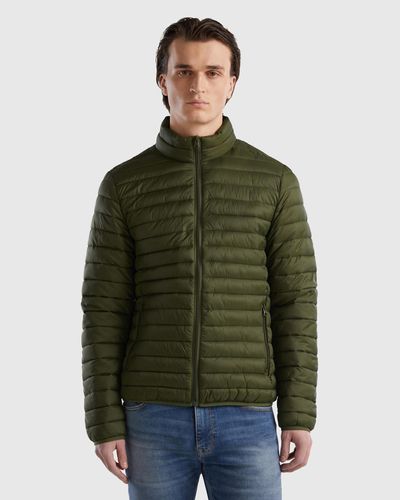 Benetton Padded Jacket With Recycled Wadding - Green