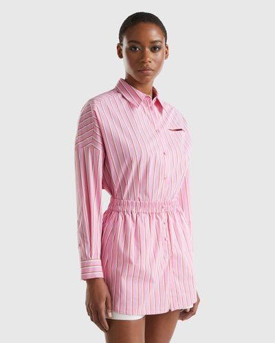Benetton Wide Striped Shirt - Red