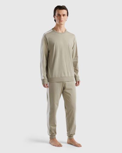 Benetton Pyjama Mit Seitenbändern - Schwarz