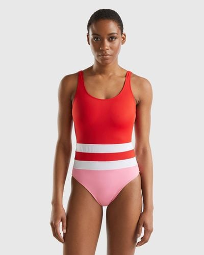 Benetton One-piece Swimsuit In Econyl® - Red