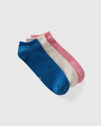 Benetton Lot De Chaussettes Ultra-courtes - Bleu