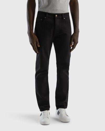 Benetton Slim Fit-jeans Mit Fünf Taschen - Schwarz