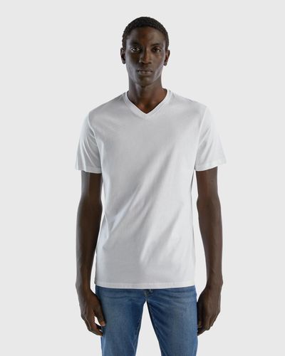 Benetton T-shirt En Coton À Fibre Longue - Noir