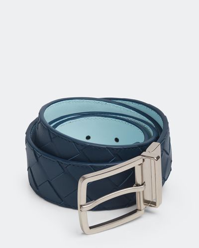 Bottega Veneta Cintura Intrecciato Double Face - Blu