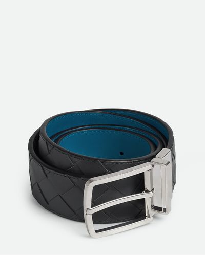 Bottega Veneta Cintura Intrecciato Double Face - Blu