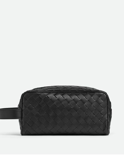 Bottega Veneta Pochette Da Viaggio Intrecciato - Nero