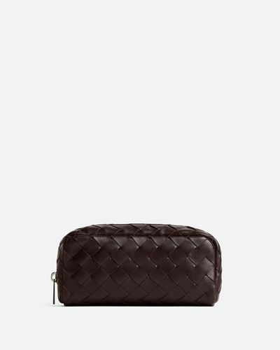 Bottega Veneta Pochette Intrecciato Media - Marrone