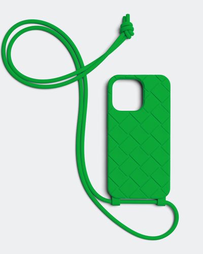 Bottega Veneta Custodia Per Iphone 13 Pro Con Tracolla - Verde