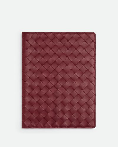 Bottega Veneta Custodia Notebook Intrecciato Grande - Rosso