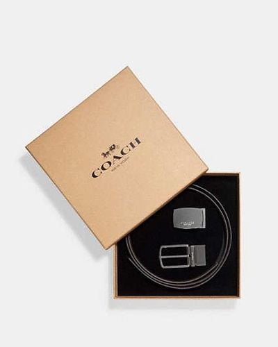 COACH Mod Plaque/harness Ctsr Belt Box Lthr - Black