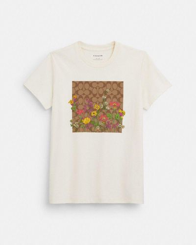 COACH T-shirt exclusif Jardin - Blanc