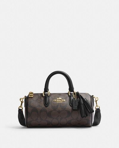 COACH Sac à bandoulière Lacey en toile exclusive - Noir