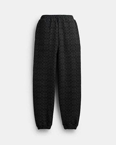 COACH Exclusivos pantalones de deporte básicos de firma - Negro