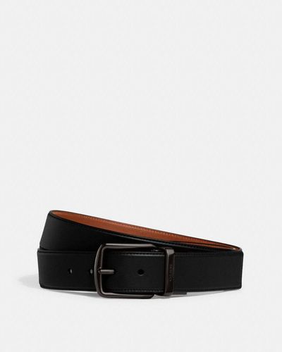 COACH Ceinture à boucle réversible sur mesure Harness - Noir