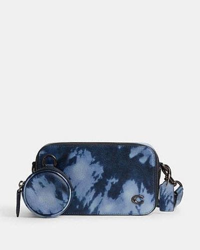 COACH Charter Slim Crossbody Bag With Tie Dye Print - Blue