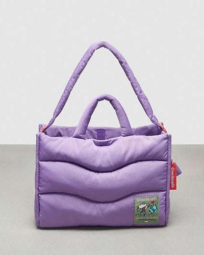 COACH Coachtopia Loop Quilted Wavy Tote Bag - Purple
