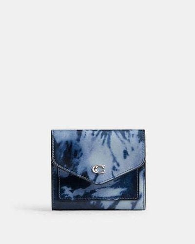 COACH Wyn Small Wallet With Tie Dye Print | Leather - Black
