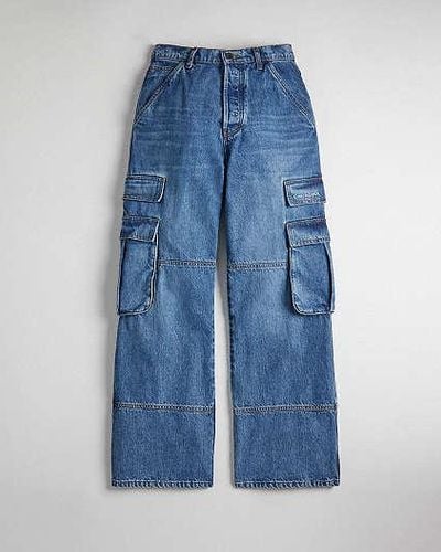 COACH Denim Cargo Pant In 31 Recycled Cotton - Blue