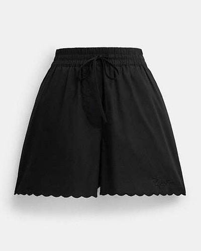 COACH Cotton Set Shorts In Organic Cotton - Black
